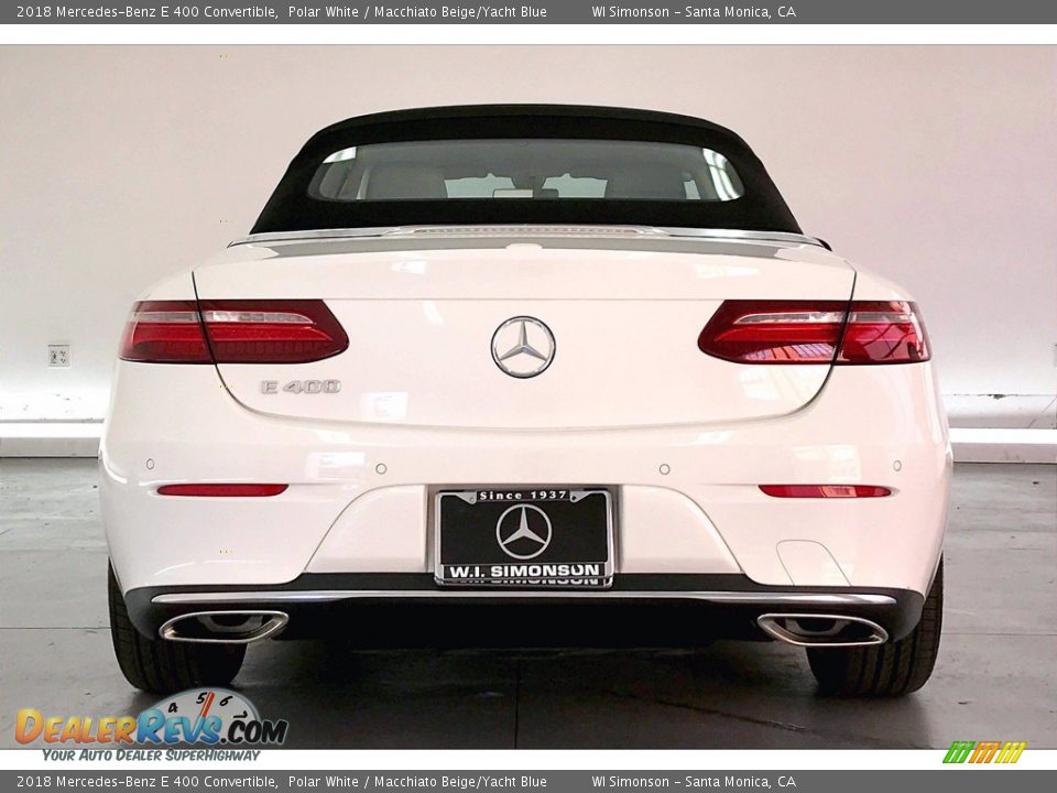 2018 Mercedes-Benz E 400 Convertible Polar White / Macchiato Beige/Yacht Blue Photo #3