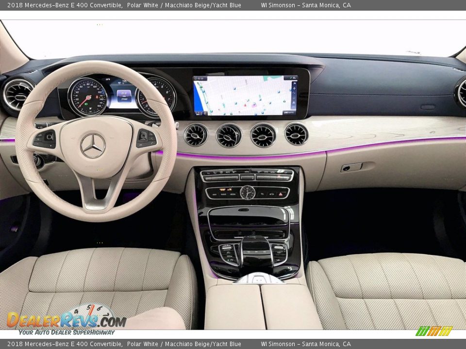 2018 Mercedes-Benz E 400 Convertible Polar White / Macchiato Beige/Yacht Blue Photo #15