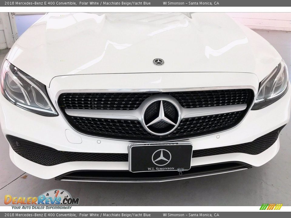 2018 Mercedes-Benz E 400 Convertible Polar White / Macchiato Beige/Yacht Blue Photo #30