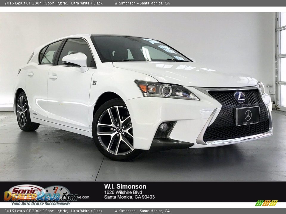 2016 Lexus CT 200h F Sport Hybrid Ultra White / Black Photo #1