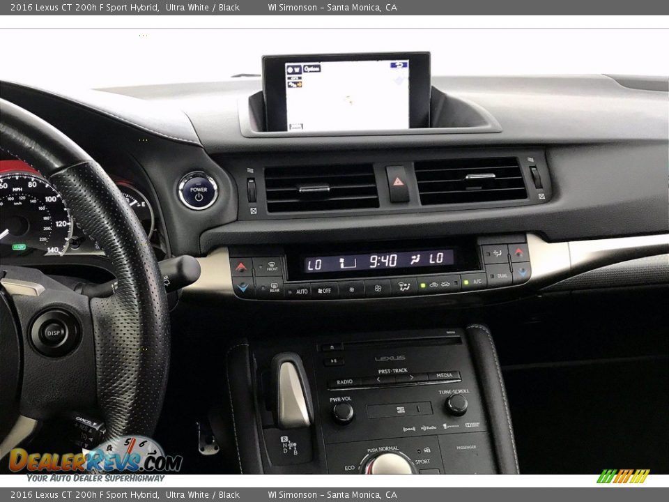 Dashboard of 2016 Lexus CT 200h F Sport Hybrid Photo #5