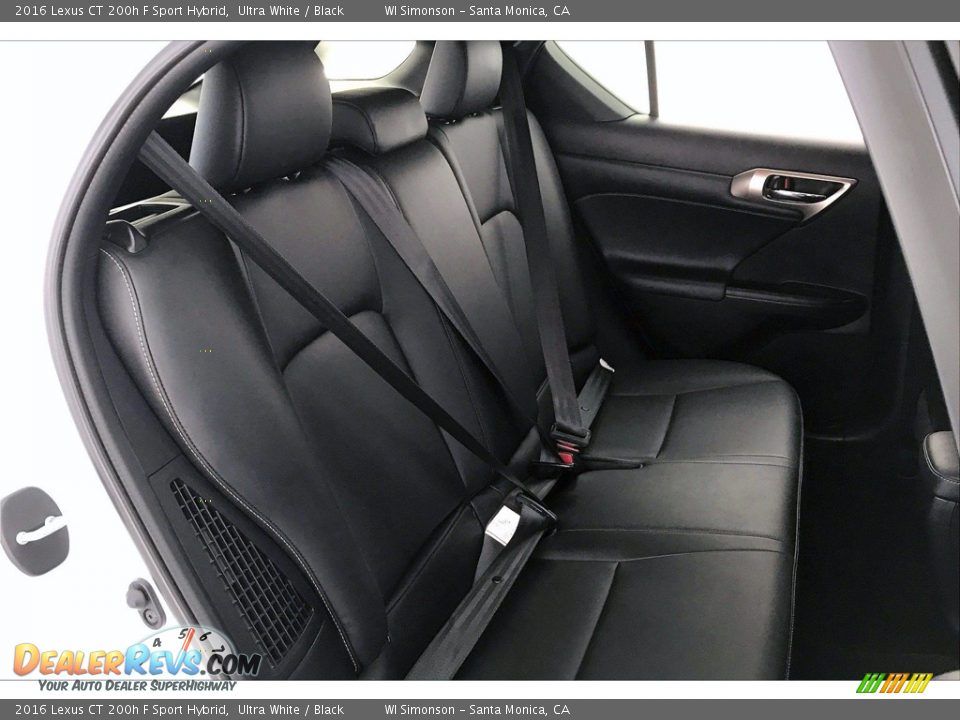 Rear Seat of 2016 Lexus CT 200h F Sport Hybrid Photo #19
