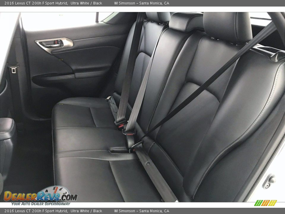 Rear Seat of 2016 Lexus CT 200h F Sport Hybrid Photo #20