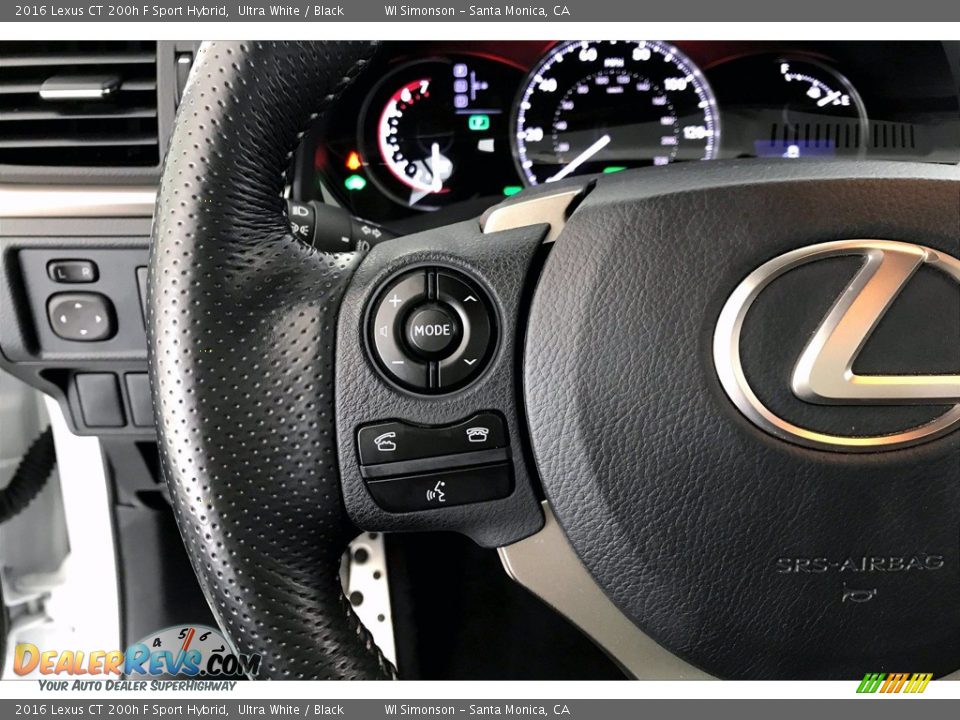 2016 Lexus CT 200h F Sport Hybrid Steering Wheel Photo #21