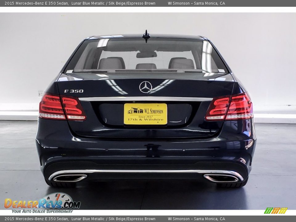 2015 Mercedes-Benz E 350 Sedan Lunar Blue Metallic / Silk Beige/Espresso Brown Photo #3