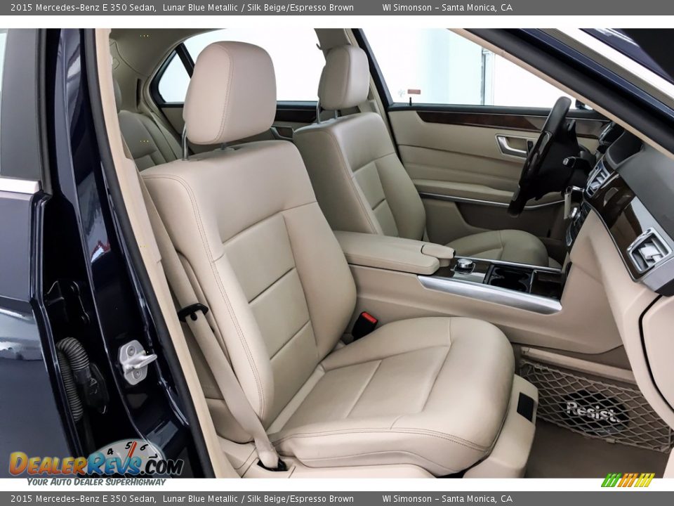 2015 Mercedes-Benz E 350 Sedan Lunar Blue Metallic / Silk Beige/Espresso Brown Photo #6