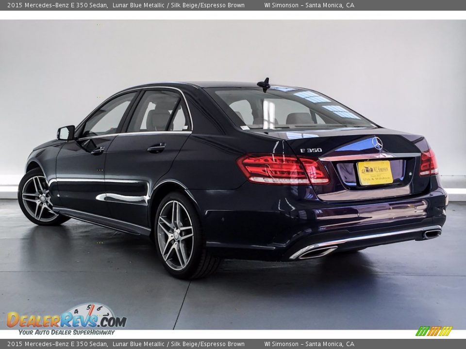 2015 Mercedes-Benz E 350 Sedan Lunar Blue Metallic / Silk Beige/Espresso Brown Photo #10