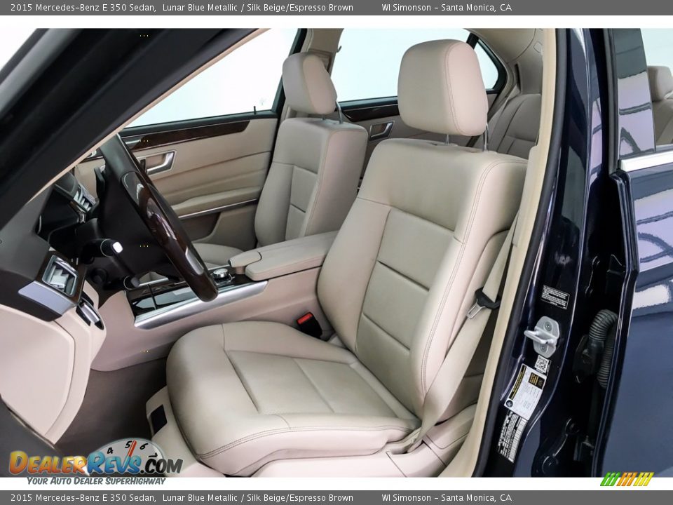 2015 Mercedes-Benz E 350 Sedan Lunar Blue Metallic / Silk Beige/Espresso Brown Photo #15