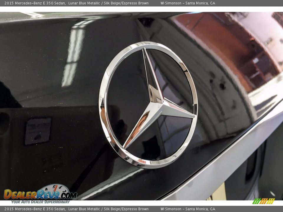2015 Mercedes-Benz E 350 Sedan Lunar Blue Metallic / Silk Beige/Espresso Brown Photo #28