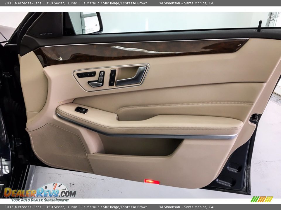 2015 Mercedes-Benz E 350 Sedan Lunar Blue Metallic / Silk Beige/Espresso Brown Photo #31