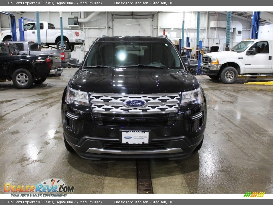 2019 Ford Explorer XLT 4WD Agate Black / Medium Black Photo #2