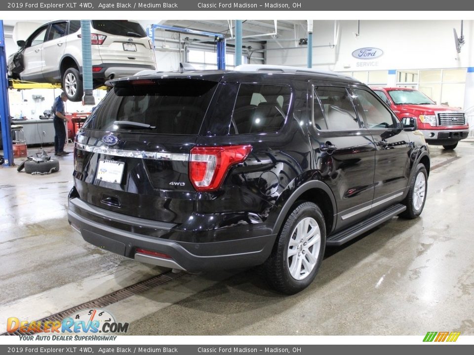 2019 Ford Explorer XLT 4WD Agate Black / Medium Black Photo #5