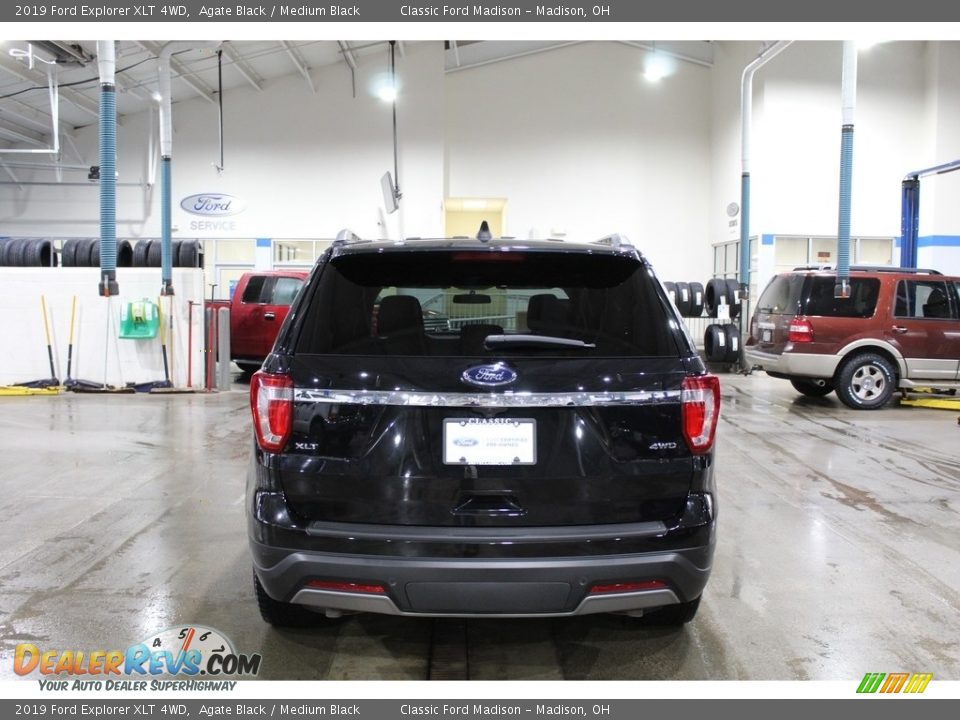 2019 Ford Explorer XLT 4WD Agate Black / Medium Black Photo #6
