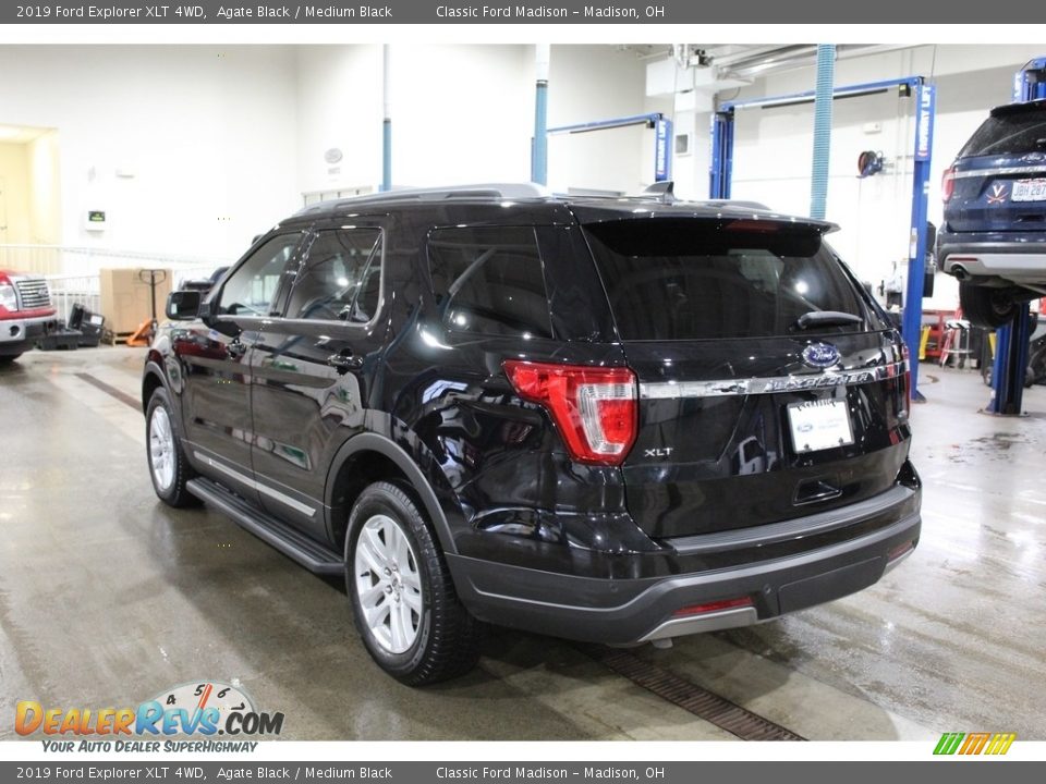 2019 Ford Explorer XLT 4WD Agate Black / Medium Black Photo #7