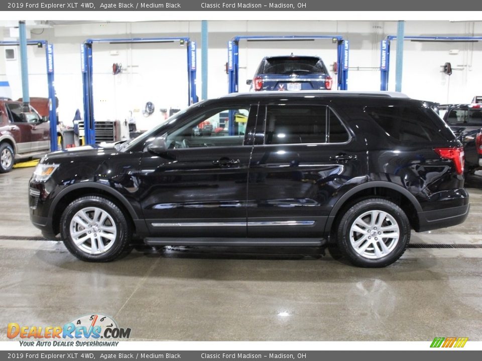 2019 Ford Explorer XLT 4WD Agate Black / Medium Black Photo #8