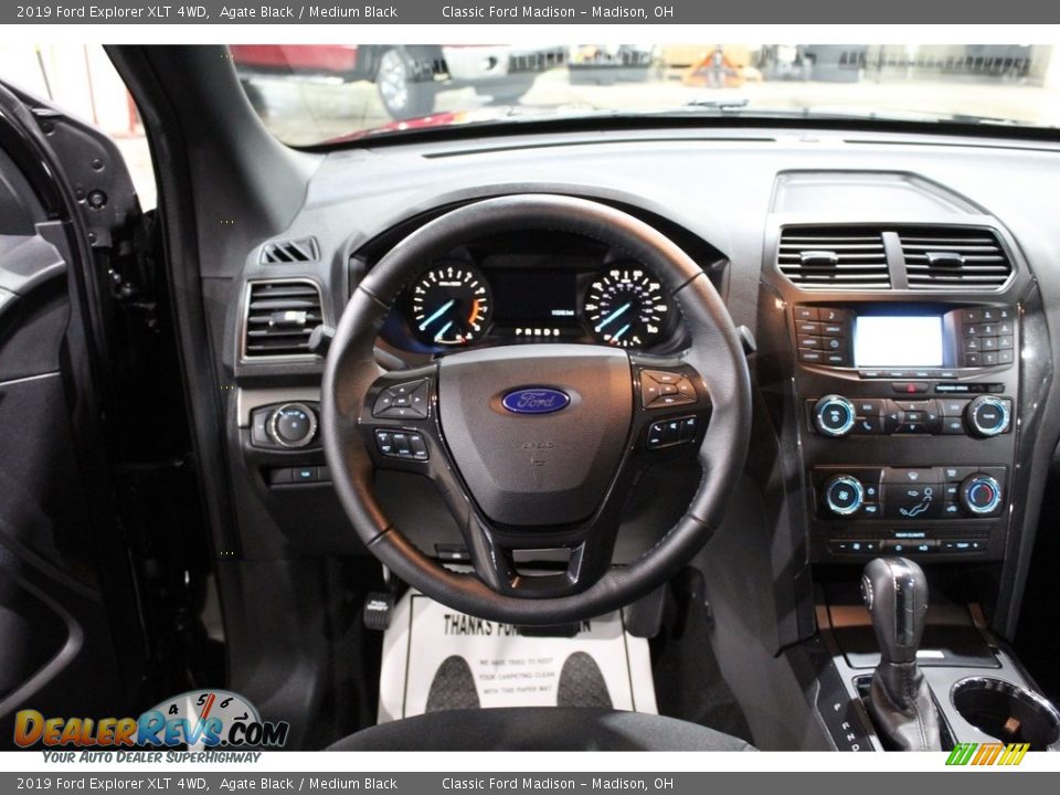 2019 Ford Explorer XLT 4WD Agate Black / Medium Black Photo #9