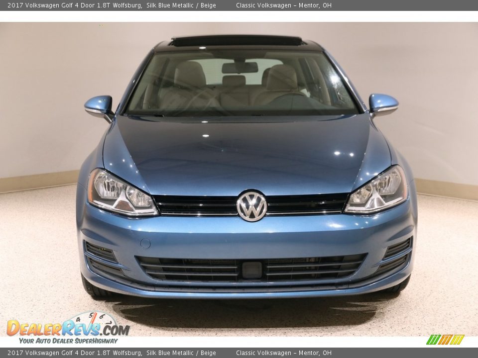 2017 Volkswagen Golf 4 Door 1.8T Wolfsburg Silk Blue Metallic / Beige Photo #2