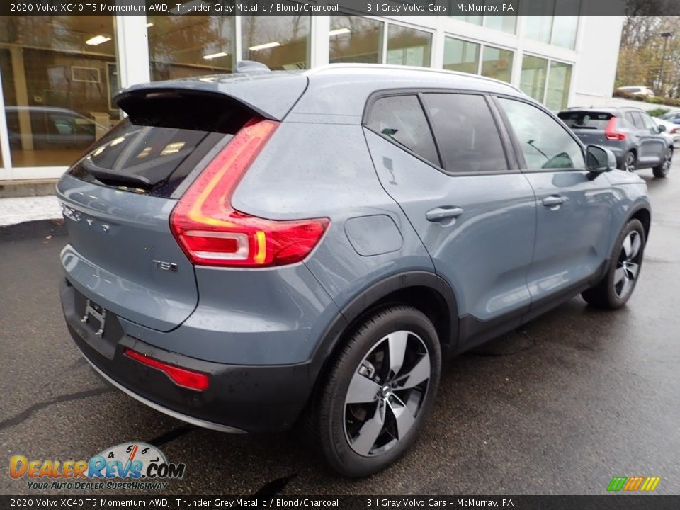 2020 Volvo XC40 T5 Momentum AWD Thunder Grey Metallic / Blond/Charcoal Photo #3