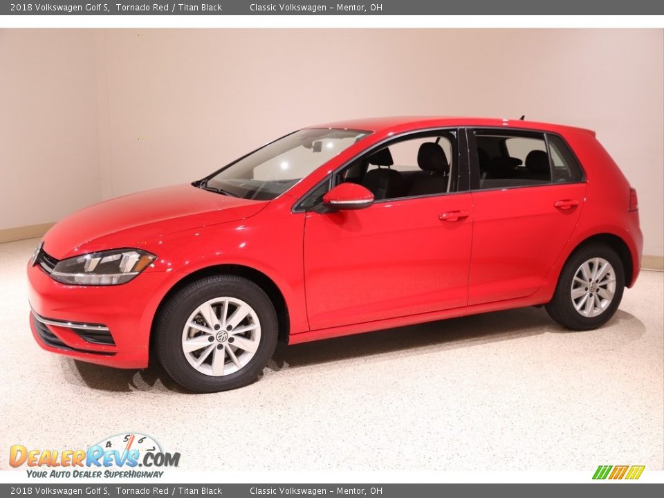2018 Volkswagen Golf S Tornado Red / Titan Black Photo #3
