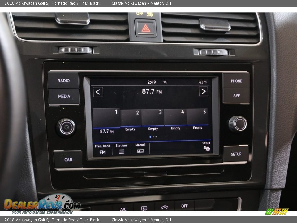 2018 Volkswagen Golf S Tornado Red / Titan Black Photo #10