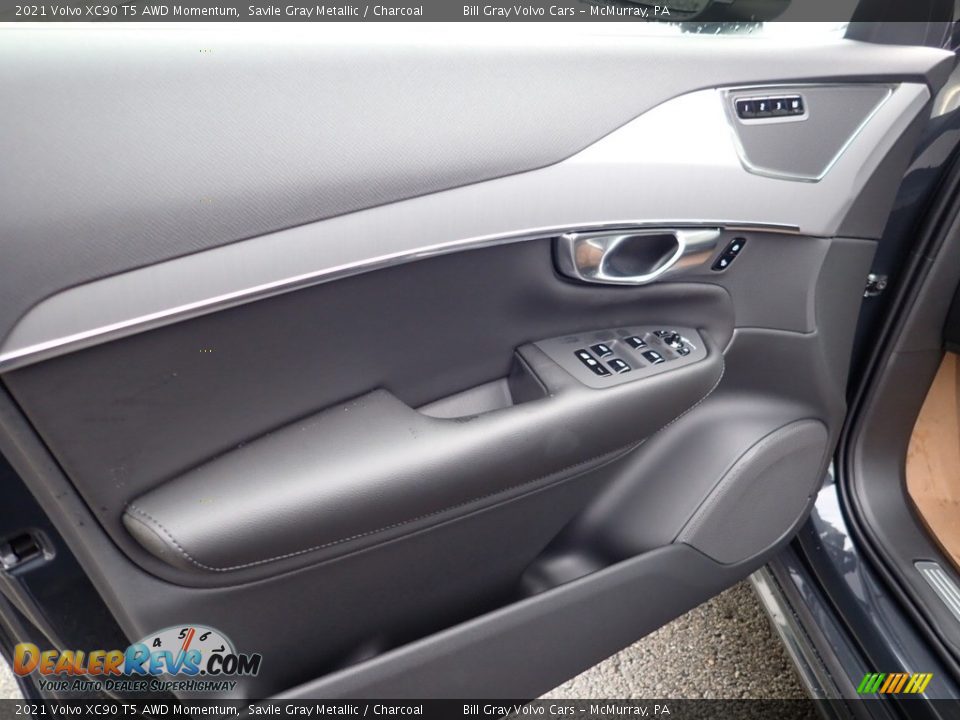 2021 Volvo XC90 T5 AWD Momentum Savile Gray Metallic / Charcoal Photo #11