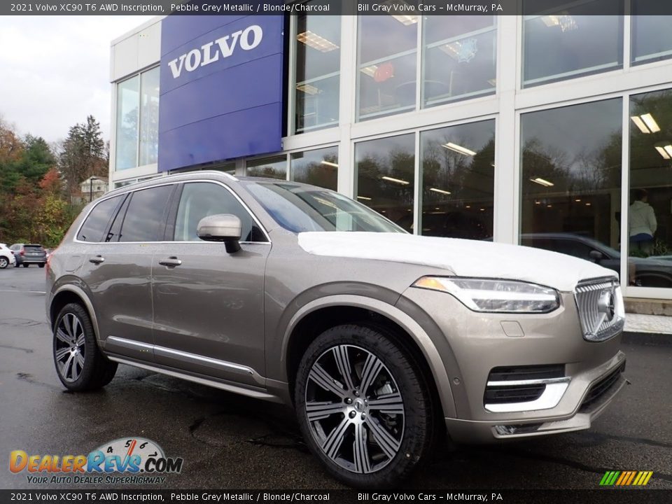 Front 3/4 View of 2021 Volvo XC90 T6 AWD Inscription Photo #1