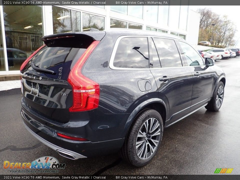 2021 Volvo XC90 T6 AWD Momentum Savile Gray Metallic / Charcoal Photo #2