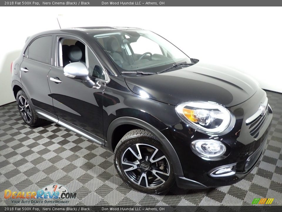 2018 Fiat 500X Pop Nero Cinema (Black) / Black Photo #2