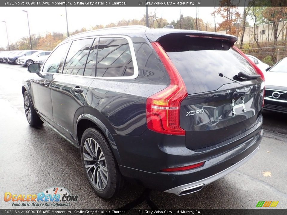 2021 Volvo XC90 T6 AWD Momentum Savile Gray Metallic / Charcoal Photo #4