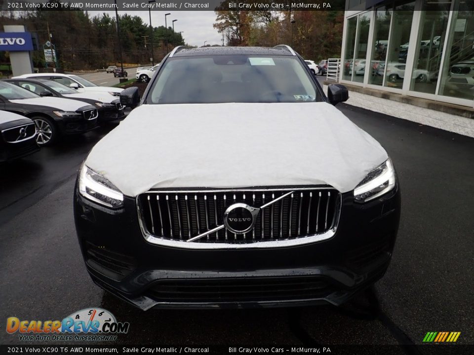 2021 Volvo XC90 T6 AWD Momentum Savile Gray Metallic / Charcoal Photo #6