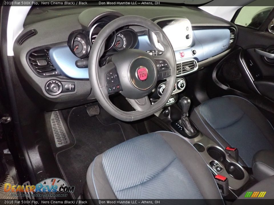 2018 Fiat 500X Pop Nero Cinema (Black) / Black Photo #19