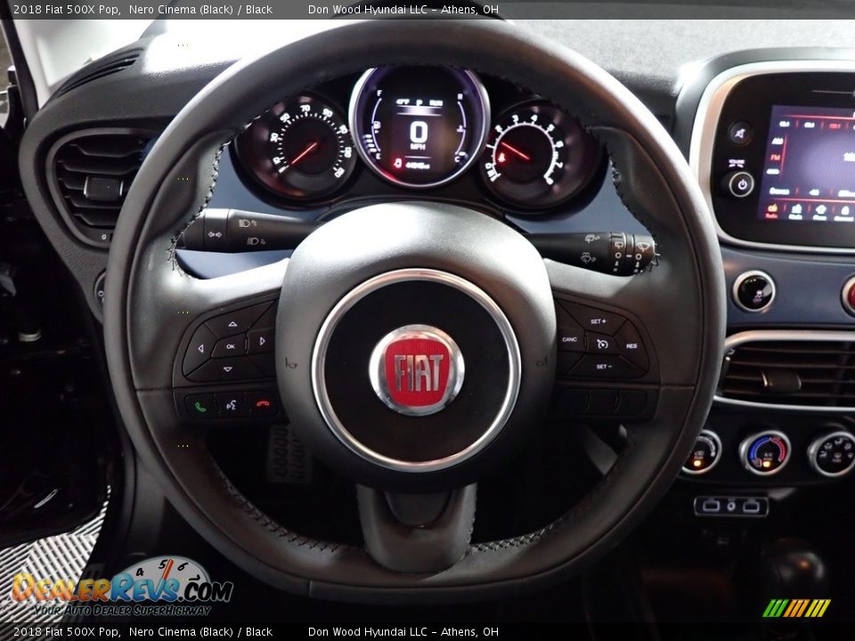 2018 Fiat 500X Pop Nero Cinema (Black) / Black Photo #30