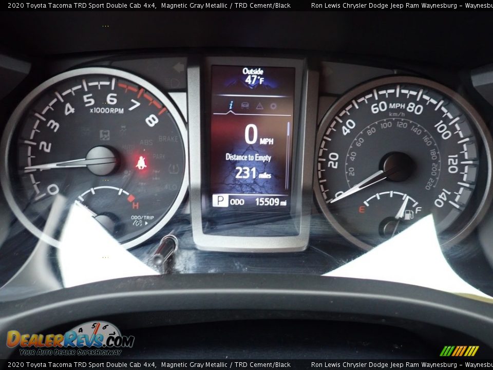 2020 Toyota Tacoma TRD Sport Double Cab 4x4 Magnetic Gray Metallic / TRD Cement/Black Photo #17