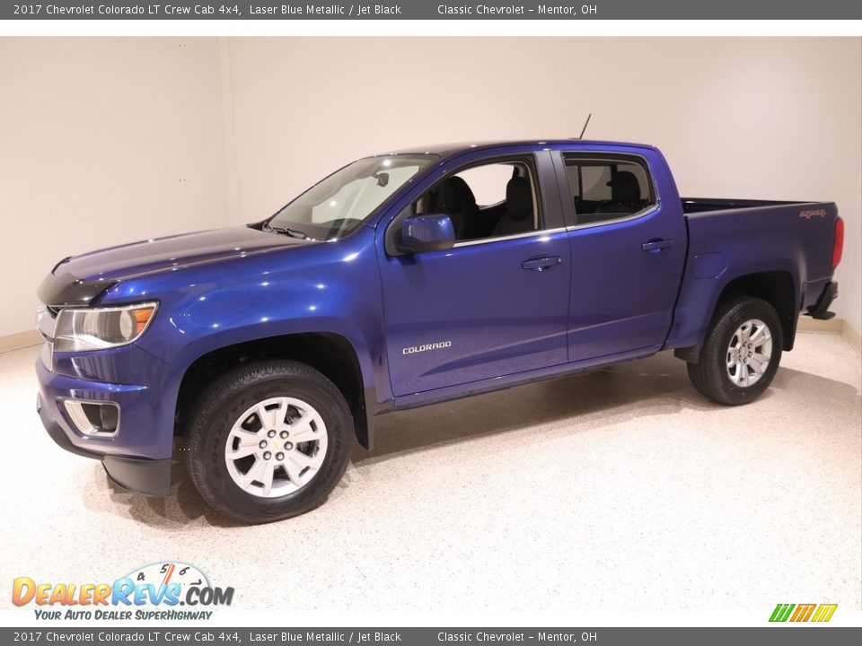 2017 Chevrolet Colorado LT Crew Cab 4x4 Laser Blue Metallic / Jet Black Photo #3