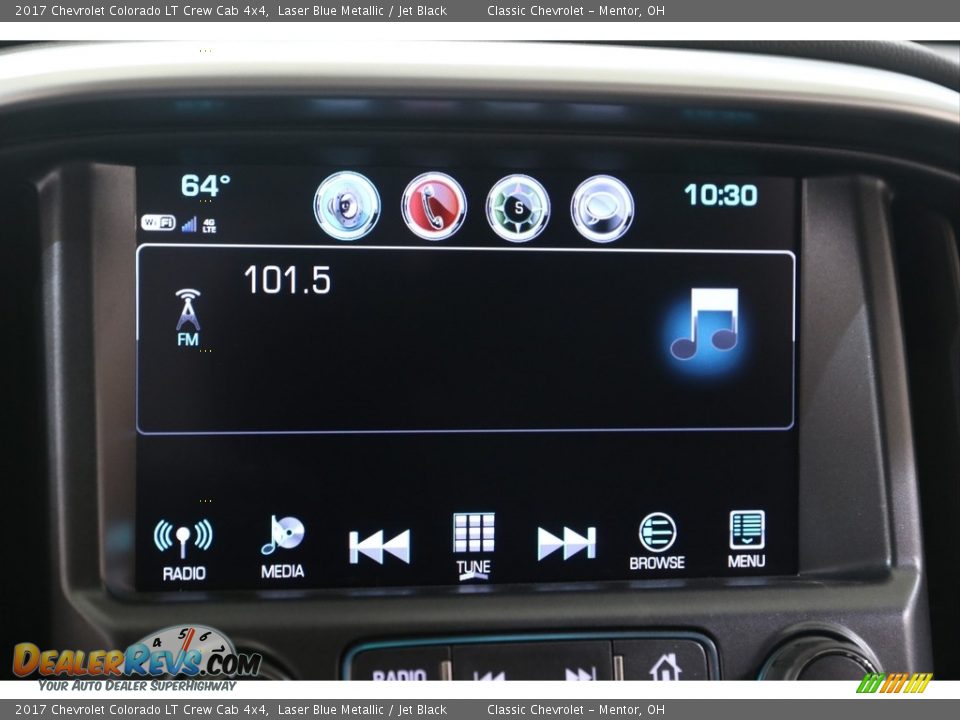 2017 Chevrolet Colorado LT Crew Cab 4x4 Laser Blue Metallic / Jet Black Photo #10