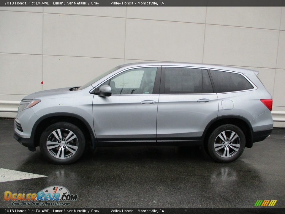 2018 Honda Pilot EX AWD Lunar Silver Metallic / Gray Photo #2