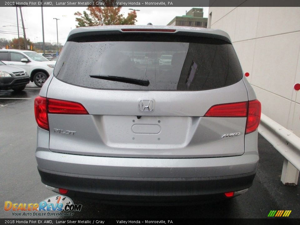 2018 Honda Pilot EX AWD Lunar Silver Metallic / Gray Photo #4