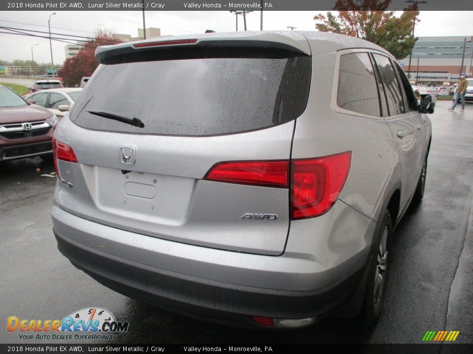 2018 Honda Pilot EX AWD Lunar Silver Metallic / Gray Photo #5