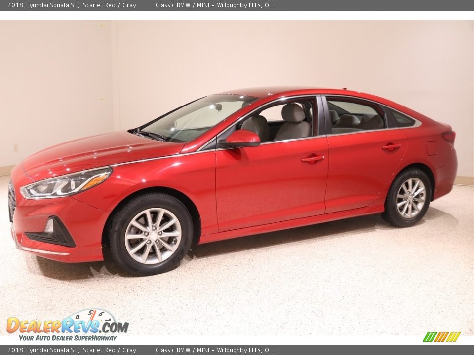 2018 Hyundai Sonata SE Scarlet Red / Gray Photo #3