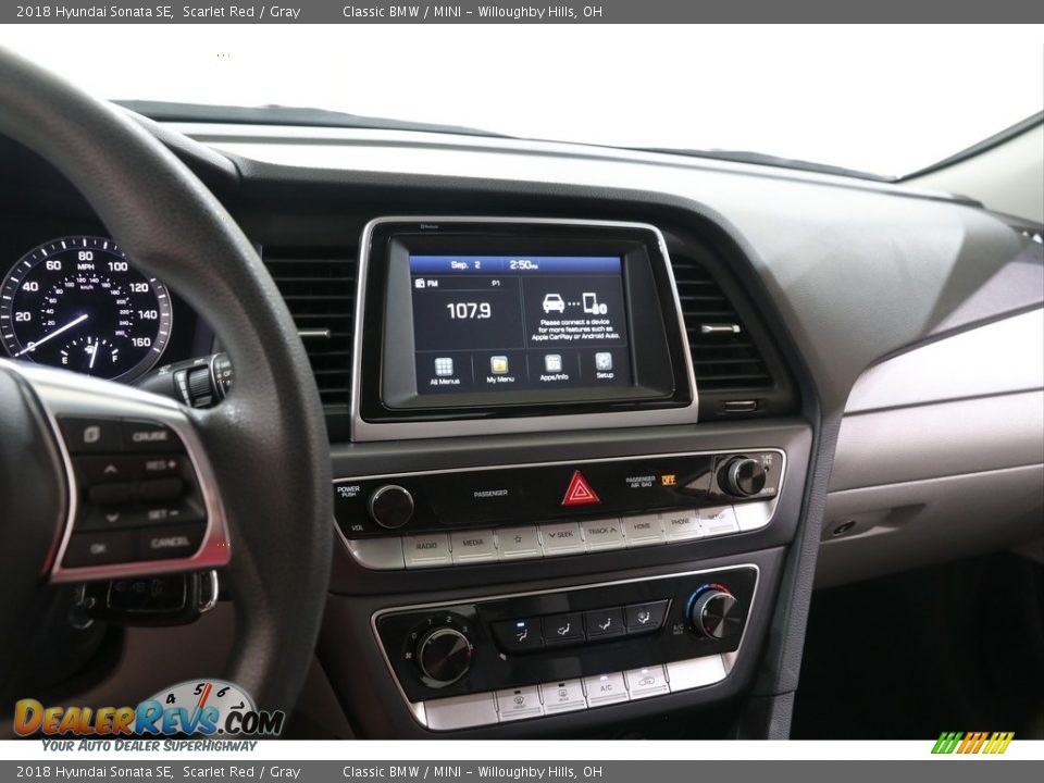 2018 Hyundai Sonata SE Scarlet Red / Gray Photo #8