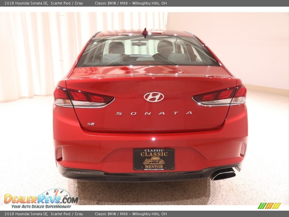 2018 Hyundai Sonata SE Scarlet Red / Gray Photo #14