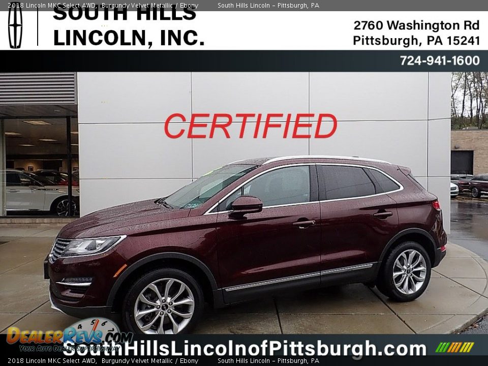 2018 Lincoln MKC Select AWD Burgundy Velvet Metallic / Ebony Photo #1