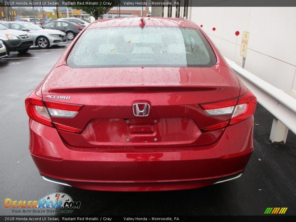 2018 Honda Accord LX Sedan Radiant Red Metallic / Gray Photo #4