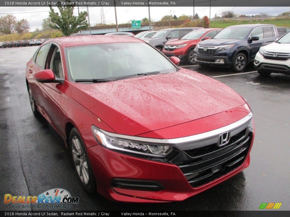 2018 Honda Accord LX Sedan Radiant Red Metallic / Gray Photo #7