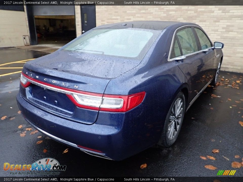 2017 Lincoln Continental Select AWD Midnight Sapphire Blue / Cappuccino Photo #4