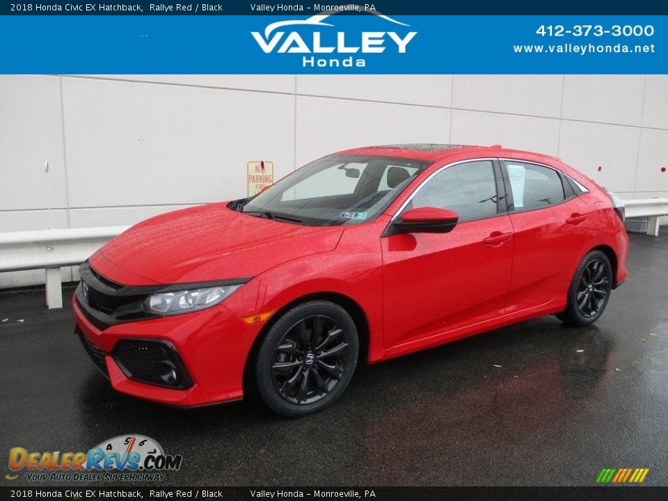 2018 Honda Civic EX Hatchback Rallye Red / Black Photo #1