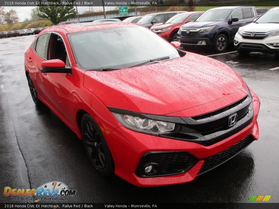 2018 Honda Civic EX Hatchback Rallye Red / Black Photo #7