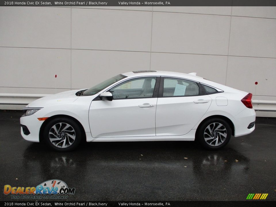 White Orchid Pearl 2018 Honda Civic EX Sedan Photo #2