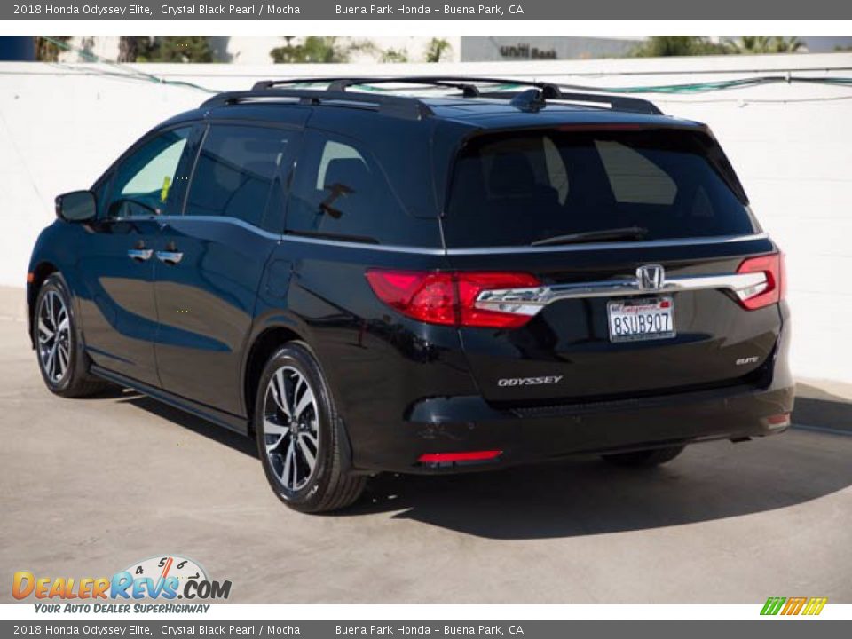 2018 Honda Odyssey Elite Crystal Black Pearl / Mocha Photo #2