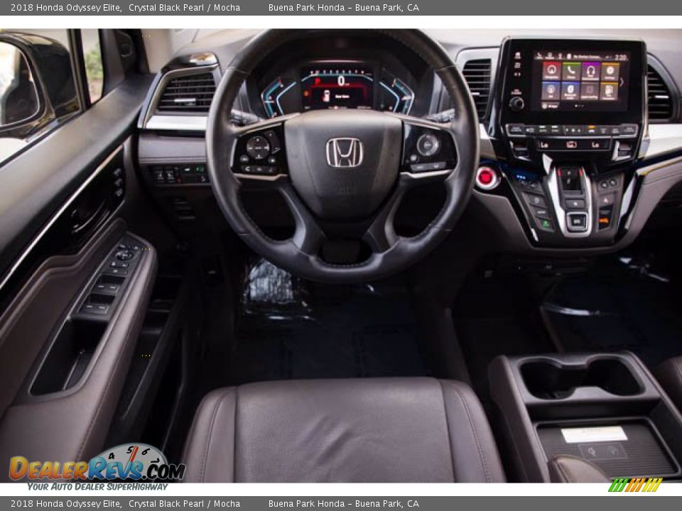 2018 Honda Odyssey Elite Crystal Black Pearl / Mocha Photo #5